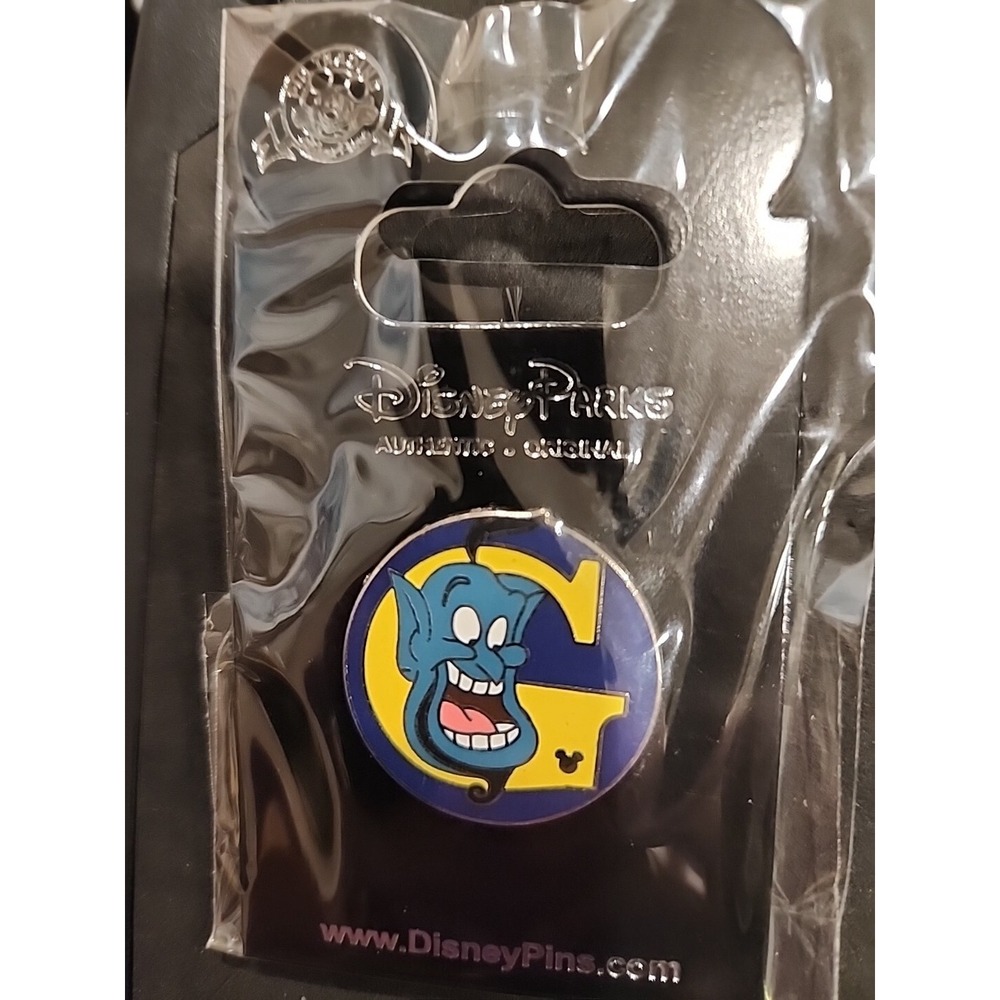 Disney Pin Aladdin Genie G‎ Alphabet Letter WDW 2008 Movie Animation Film 66586